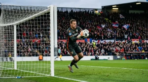 Afbeelding van een voetbaldoelwagter